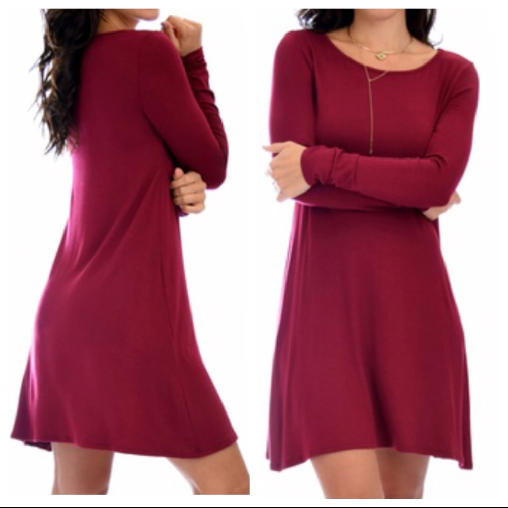 ✨LAST ONE✨ 3/4 sleeves flared swing tunic dress - Picture 4 of 8